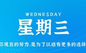 7月26日，星期三，在这里每天60秒读懂世界！